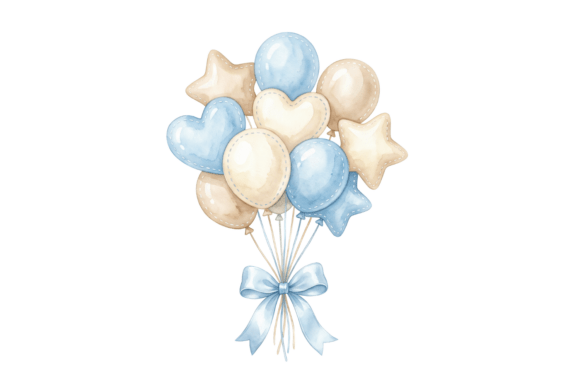 Colorful Balloons PNG Clipart for DIY