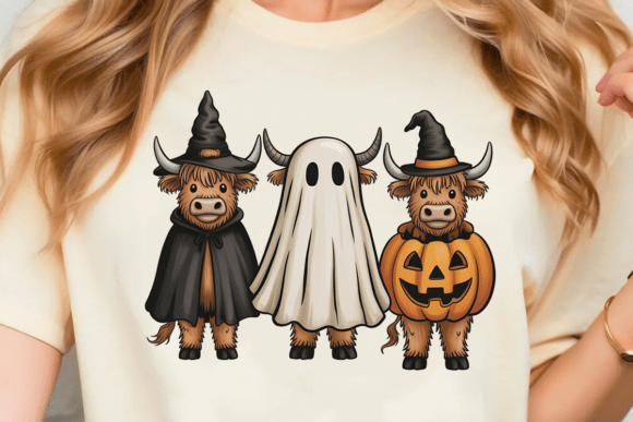 Comfort Colors® Halloween Cow T-Shirt Design