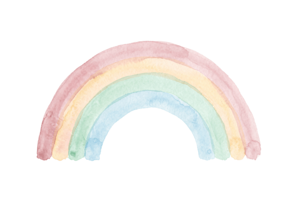 Cute Rainbow PNG Cut File for Designers