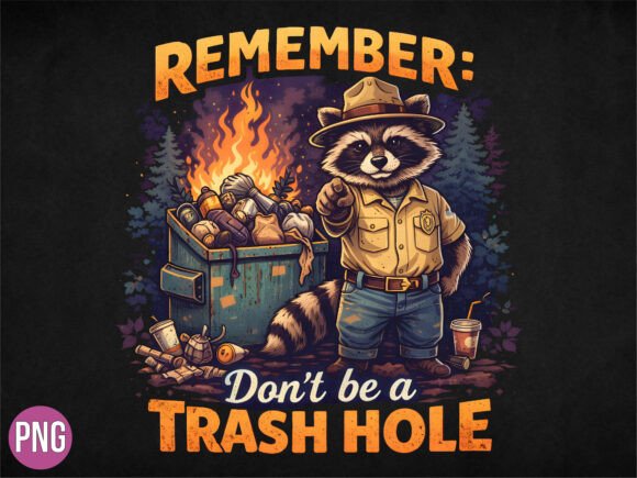 Dont Be a Trash Hole Raccoon PNG Guide