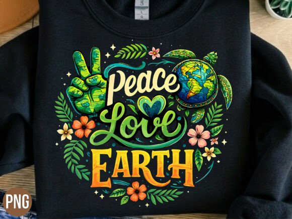 Embracing Retro Vibes: A Guide to Using Peace Love Earth Day PNGs for Creative Projects