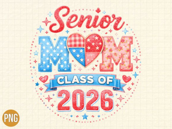 Evaluating the Senior Mom Class of 2026 Heart PNG for Print on Demand