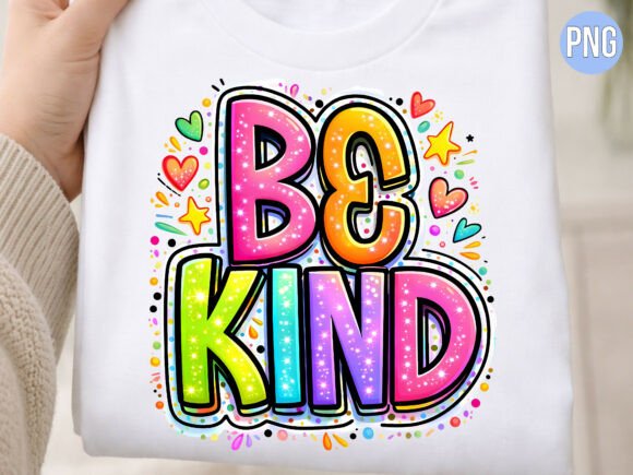 Glitter Be Kind Sublimation PNG Design