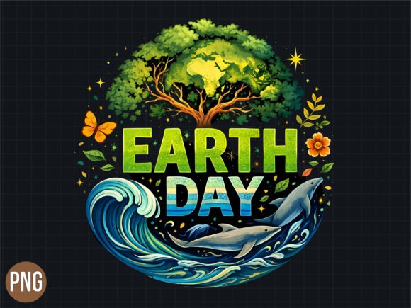 Integrating the Earth Day Tree Ocean Dolphin Shirt PNG into Modern Creative Workflows