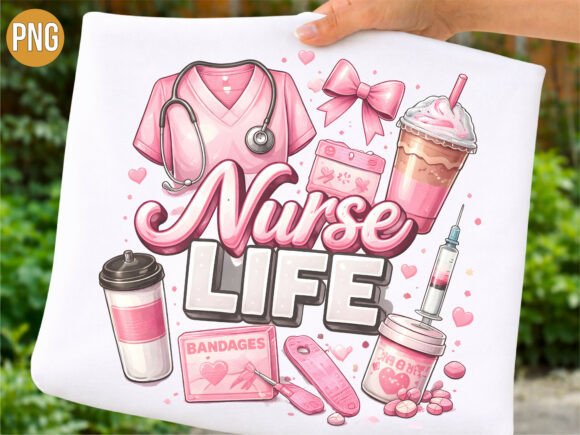 Integrating the Nurse Life Pink Aesthetic Medical PNG into Your Creative Workflow