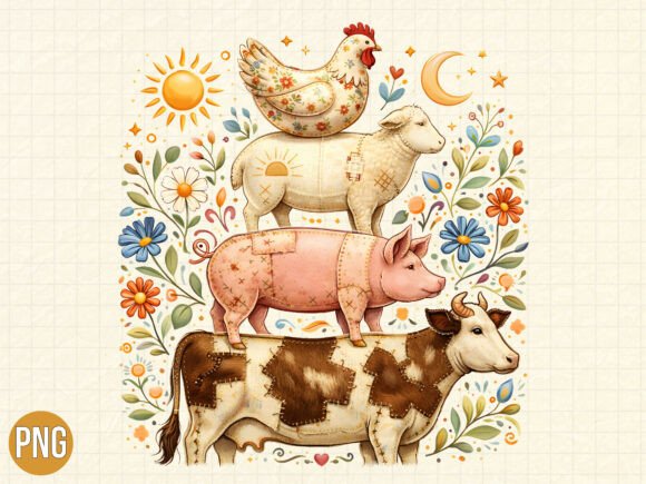 Mastering the Farm Animals Stacked Quilt Pattern PNG for Professional Results