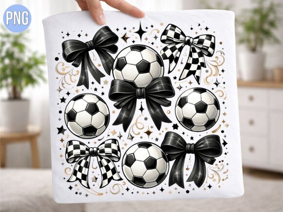 Soccer Girl Coquette Bows Pattern PNG Guide