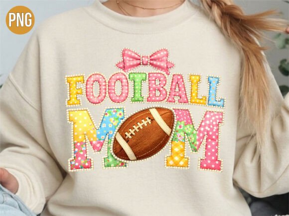 Unlocking Creative Potential with the Football Mom Pink Bow Patchwork PNG