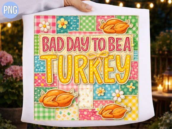 Unlocking Creativity with the Funny Bad Day Turkey Patchwork Print PNG: A Guide to High-Quality Digital Design