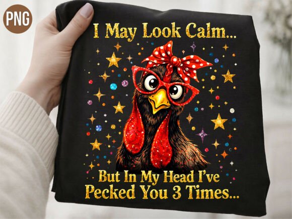 Unveiling the Charm of I May Look Calm Chicken Peeking Funny Digital Art for Creative Projects