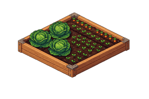 Vegetable Garden PNG Clipart for DIY