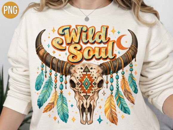 Wild Soul Bull Skull Boho Feathers PNG: A Guide to High-Quality Digital Design